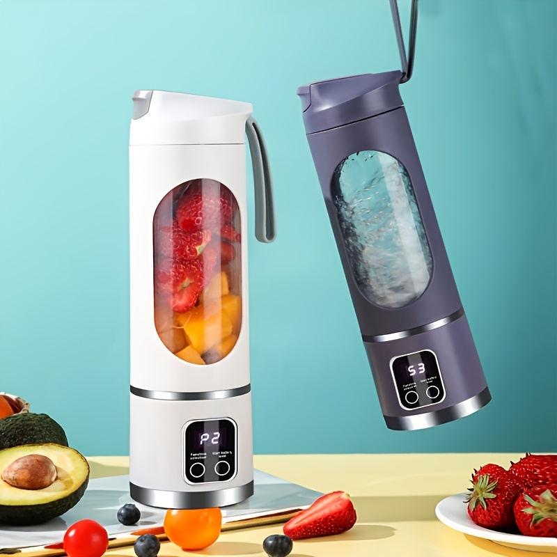 USB Rechargeable Portable Blender And Handheld Juicer - Easy to Clean, Great for Smoothies, Milkshakes, And Fresh Fruit Drinks - 10.14 Oz to 16.91 Oz Capacity with Digital Display - Perfect for Home, Office, Travel Outdoors