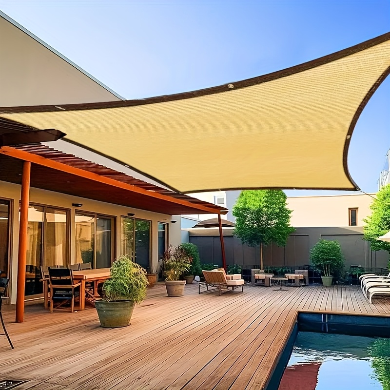 outdoor privacy shade canopy compatible for garden heavy density awning with reinforced corners fabric cover assembly shade