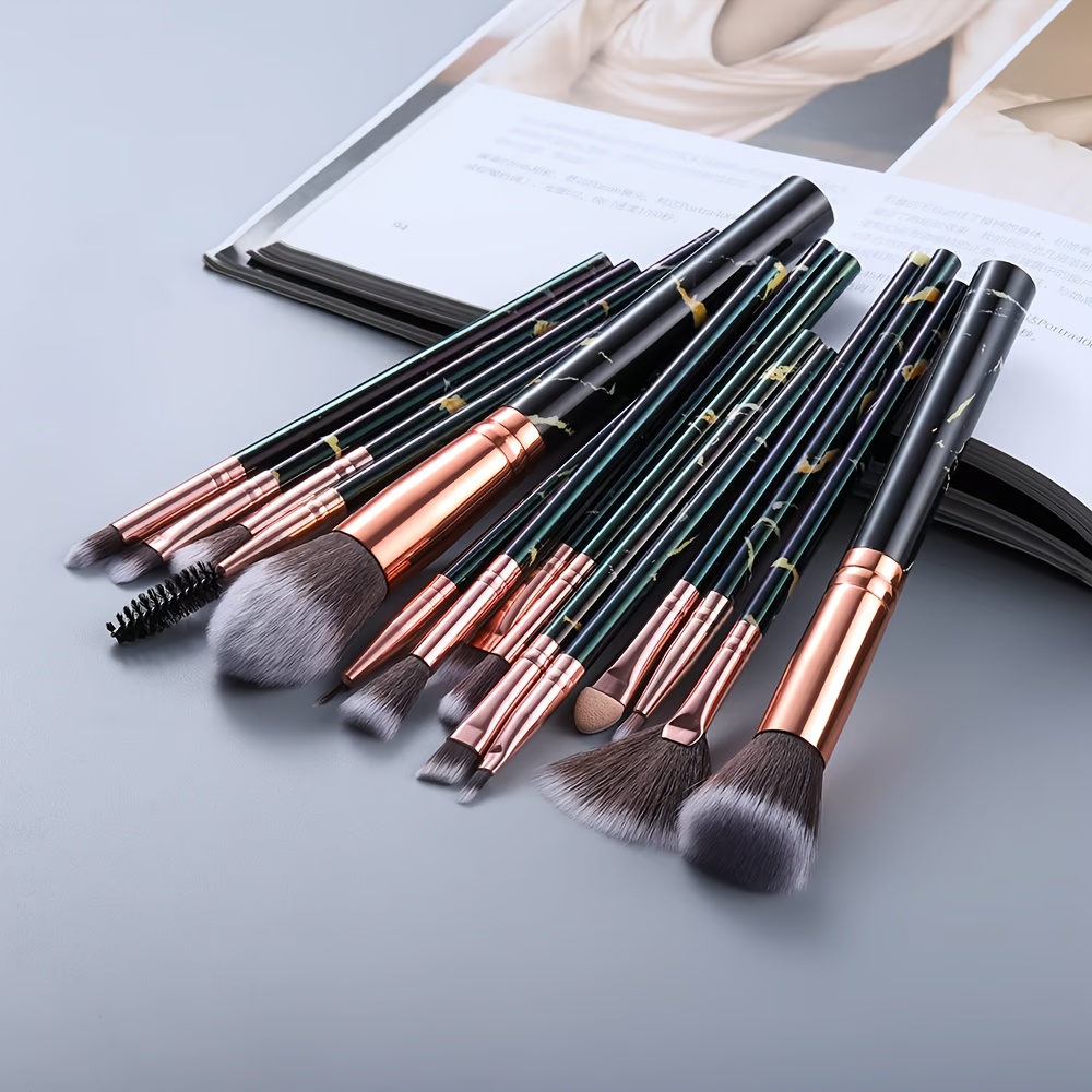 

15pcs Makeup Brush Set, Powder Brush Contour Brush Foundation Brush Concealer Eyeshadow Eyeliner Brush, Fresh Hand Makeup Tool