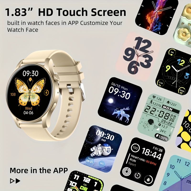 Smart Sports Watch, Full Touch Screen Display, with Message And Call Answering, Sleep Monitoring, Pedometer, Information Alerts, Suitable for Iphone And Android Phones, Smart Bracelet Fitness Watch, Suitable As a Gift for Female And Male Friends