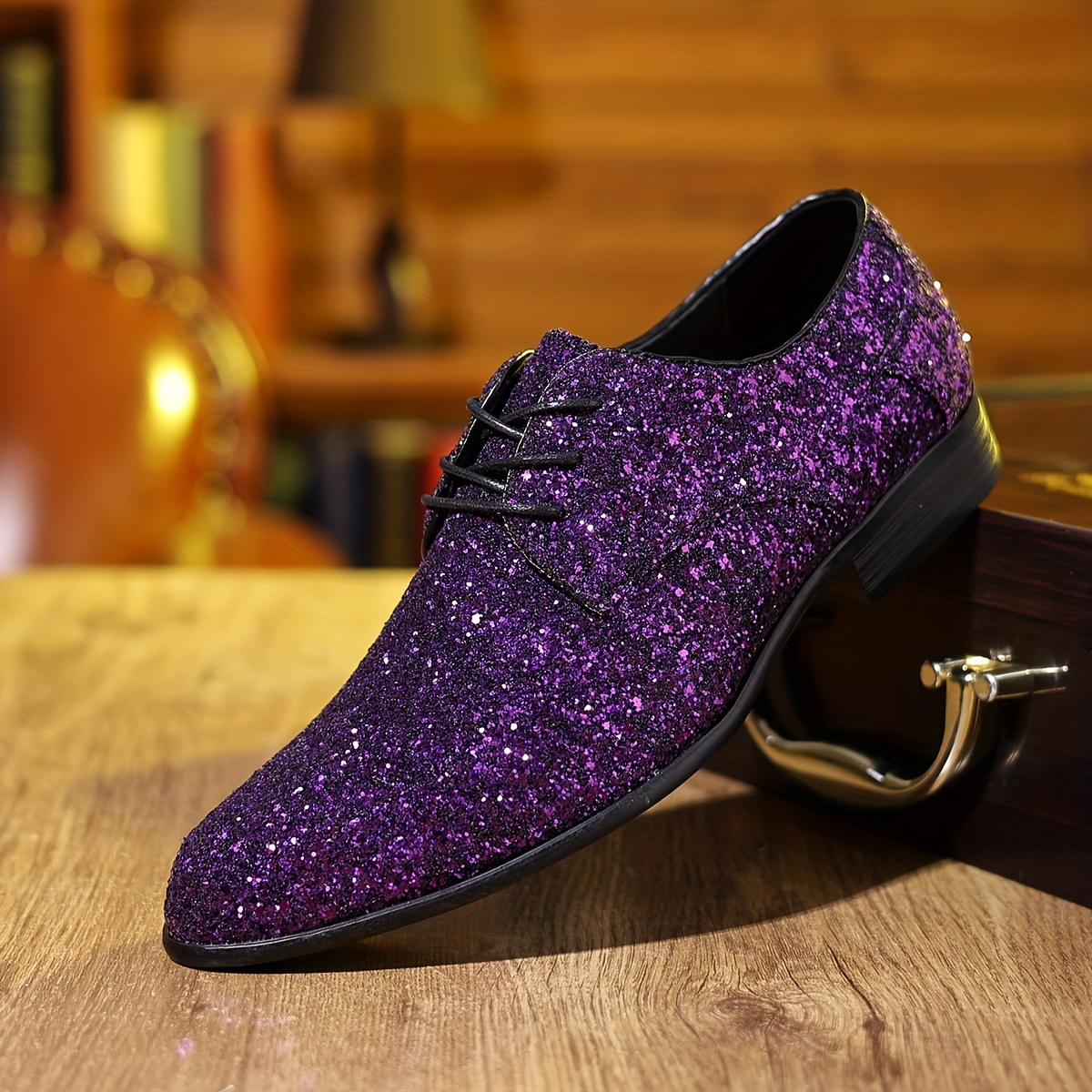 green emerald velvet dress Men Slip on Dress Shoes Sarlo Lavender 058C – By Day Fashion main image 1