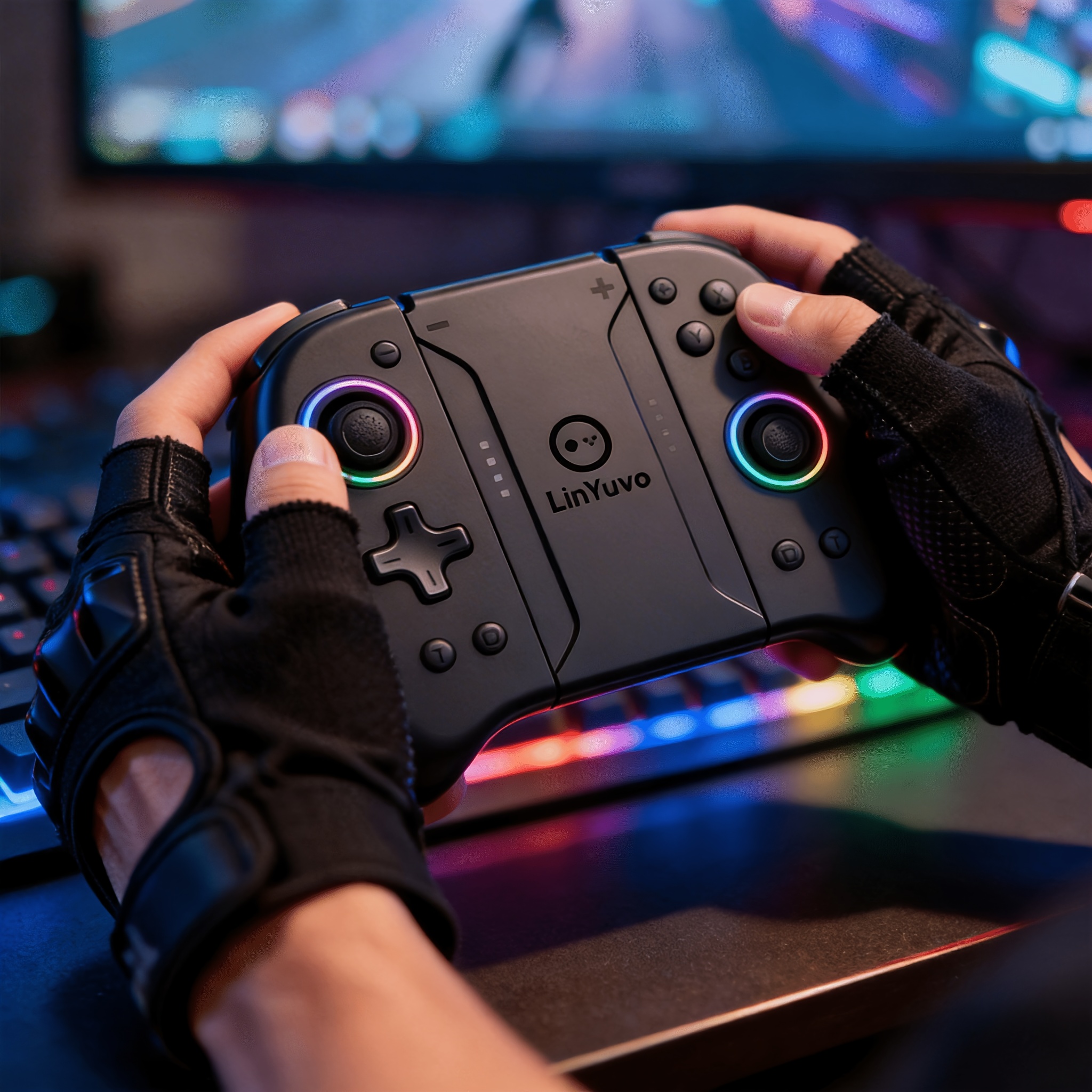 * Cost-effective Wireless Game Controller * RGB Light Effect * Ergonomic *  * Metal Joystick, Six-axis Body Sensing Technology, Dual Vibration, for  Switch/PC/Phone/Tablet