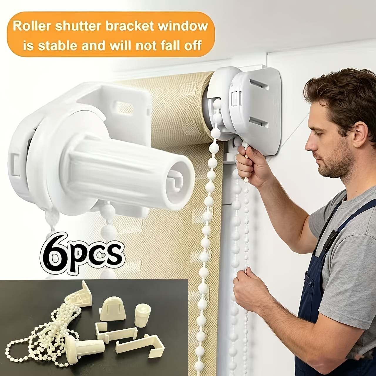 6 Universal Roller Blind Repair Kit – Durable Brackets & For Window Frames, Installation Ideal For Home, Office & Rental – Quickly Restores Blinds To Like-new Condition