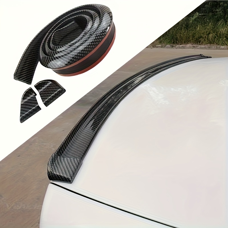 

4.9ft/150cm Carbon Fiber Trunk Spoiler Lip Kit, Car Rear Spoiler Exteriorrear Spoiler Kit, Universal Fits For Most Cars Punch-free Installation