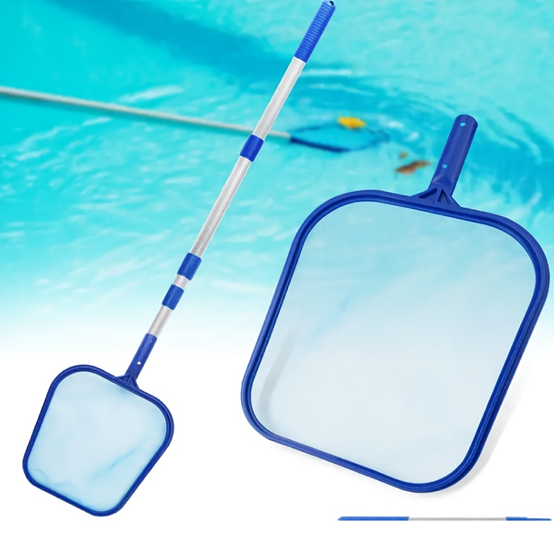 

3-section Pool Skimmer Net With Pole - Durable Swimming Pool Cleaning Accessory For Leaf And Debris Removal