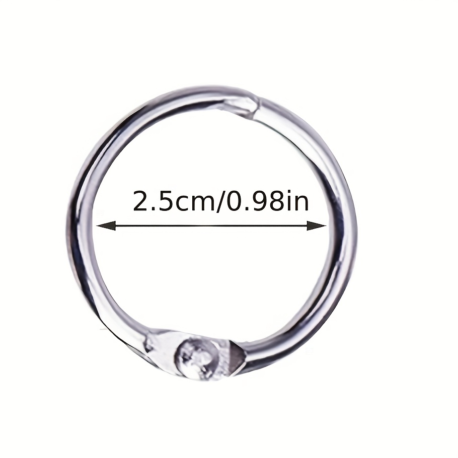 

20-pack 1-inch Zinc Alloy Ring Binder Rings, 25mm Inner Diameter, Hollow Pendant For Sports Theme, No Plating, Valentine's Day Gift