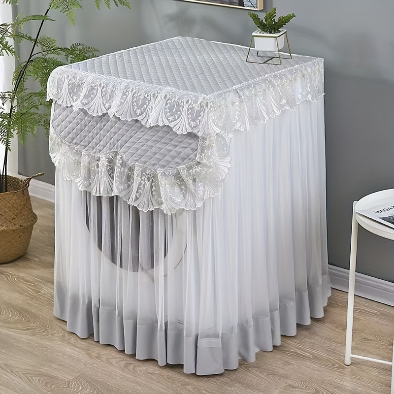 Image of Universal Cover, Wave Wheel Fully Automatic Cover, Universal Washing Machine Cover, Cover Set, Easy, Modern, Fabric, Dust Cover, Sunshade, Home Decor, Gift, Party, Holiday, Decorative Protective Cover