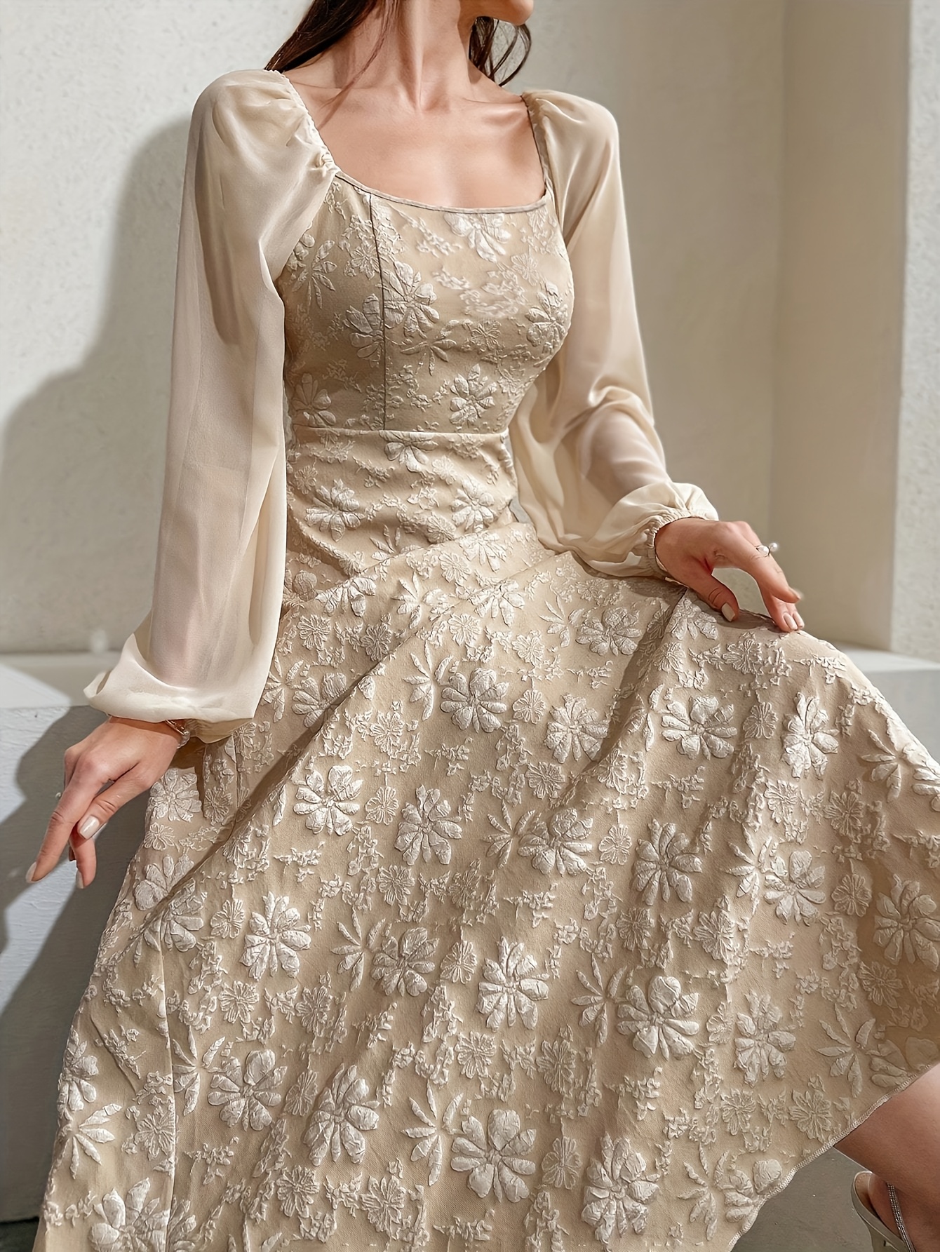 cutout a line dress Pua Nani A-Line Back Cutout Dress White / M main image 0