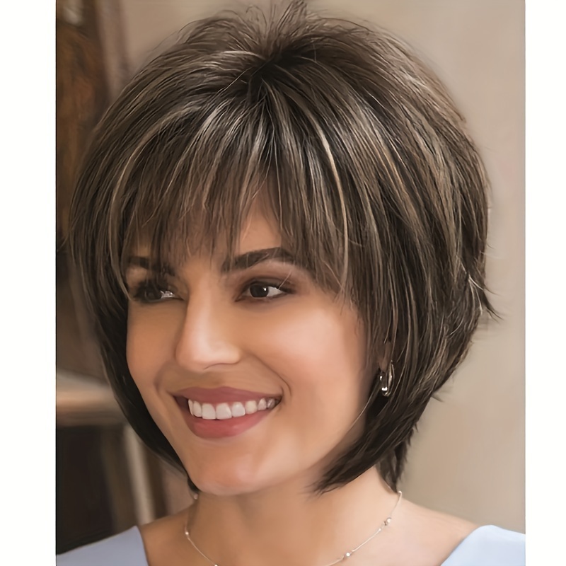 

Bob Wig For Women - -, - Synthetic , Shoulder-length, Straight Cut, Cap, For &