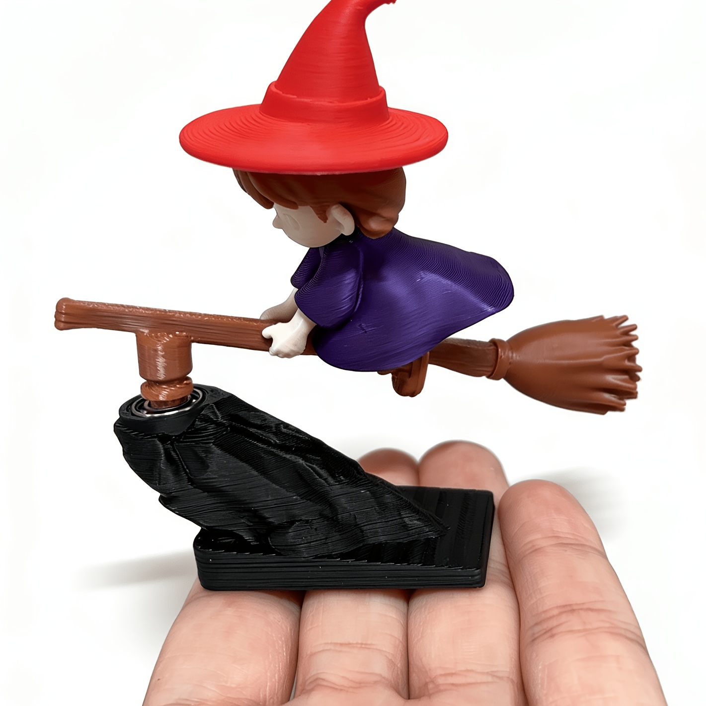 Image of Fun Drift Turn Wizard Broomstick Decor Cute Witch Flying Broom Car Ornament, For Halloween