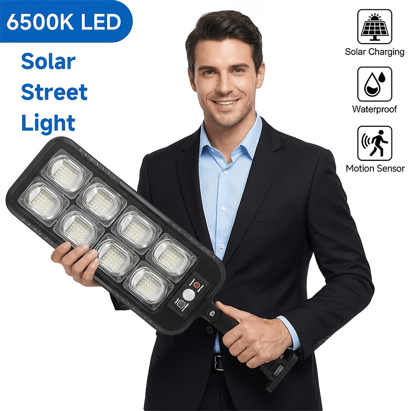 TEMU Outdoor Flood Light, Wire- & 0 Electricity Cost, Ip44 Garden Lamp, 200 Led Beads, 3 Sensor , 120ยฐ Wide Angle Lighting For Commercial Areas, ,