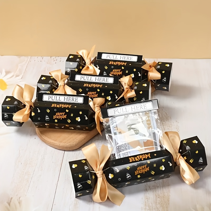E-shop 4er-Set Beliebte Geburtstags-Süßigkeiten-Geldkassette Überraschungs-Geldbeutel Geschenkset, für Bargeldgeschenke, Geburtstagsparty-Gastgeschenke
