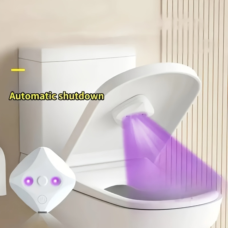 1件智能马桶清洁器、自动净化器，多功能便携式厕所卫生洗漱用品设备家用和饭店、马桶净化器+1卷双面胶带、厕所净化，多功能便携式uvc系统 商品详情 0