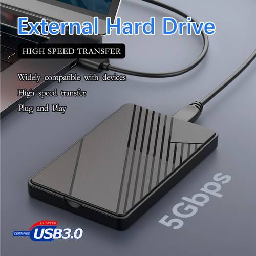 320gb 640gb large capacity external hard drive usb 3 0 high speed transfer mechanical hard drive format mobile hard drive suitable for computers laptops mobile phones black diagonal stripe fashionable design