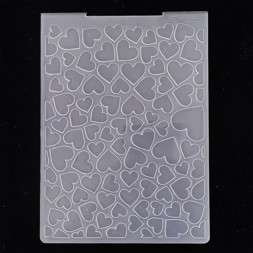 

Valentine's Day Heart-themed Plastic Embossed Folder, Suitable For Card Making, Scrapbooking, And Other Paper Crafts.