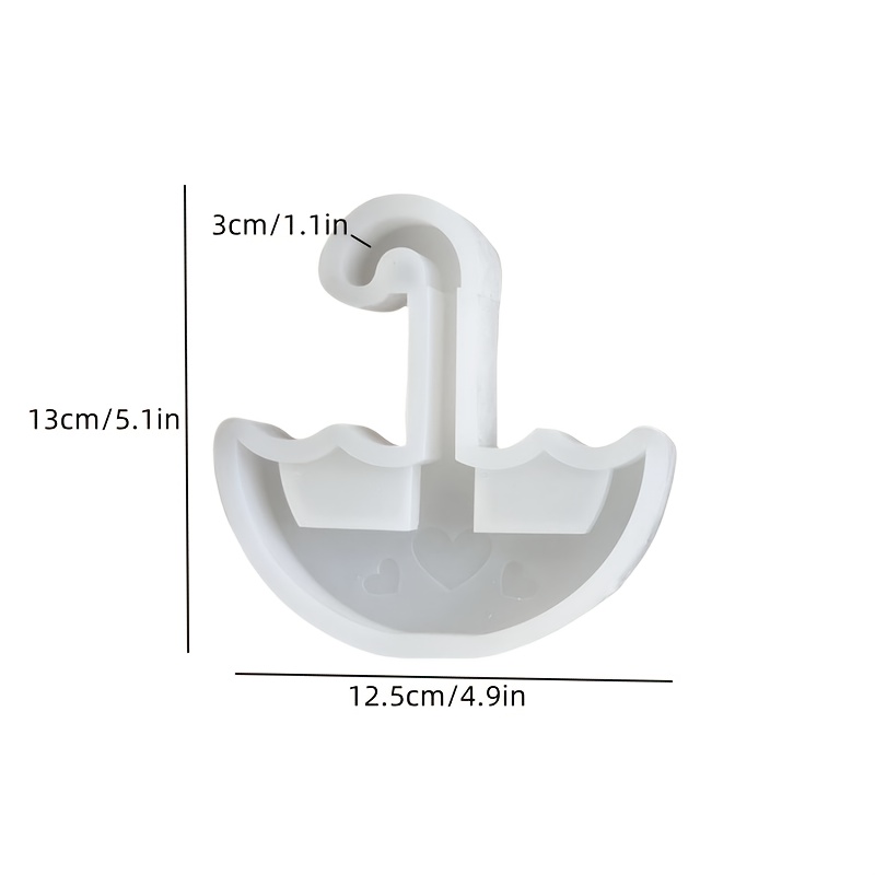 Image of Resin Casting Molds 1pc Love Umbrella Mini Flower Vase Epoxy Mold Brolly Shape Small Planter Mould Handmade Gypsum Plaster Ornament Mold Home Decor Making Supplies