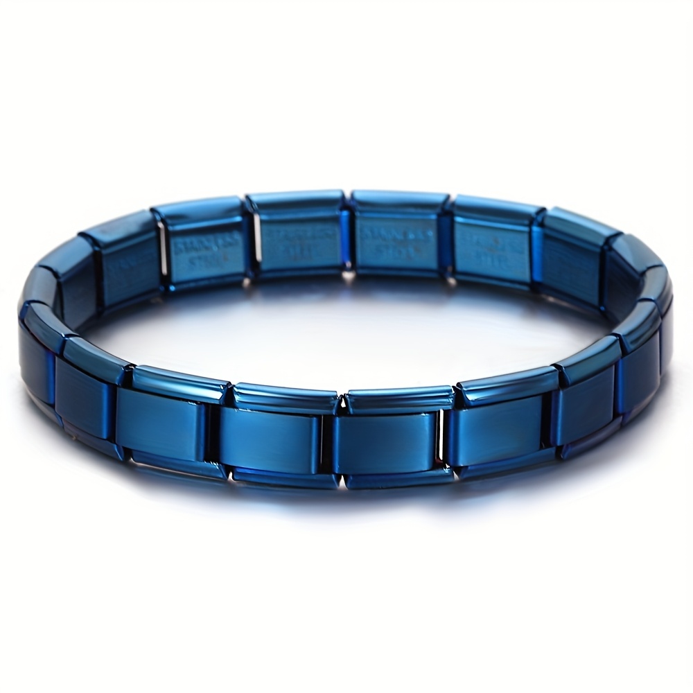 Image of 304 304 Stainless Steel Elastic Bracelet, Fashionable Layering Style, Suitable For Men And Women, Exquisite Valentine's Day Gift