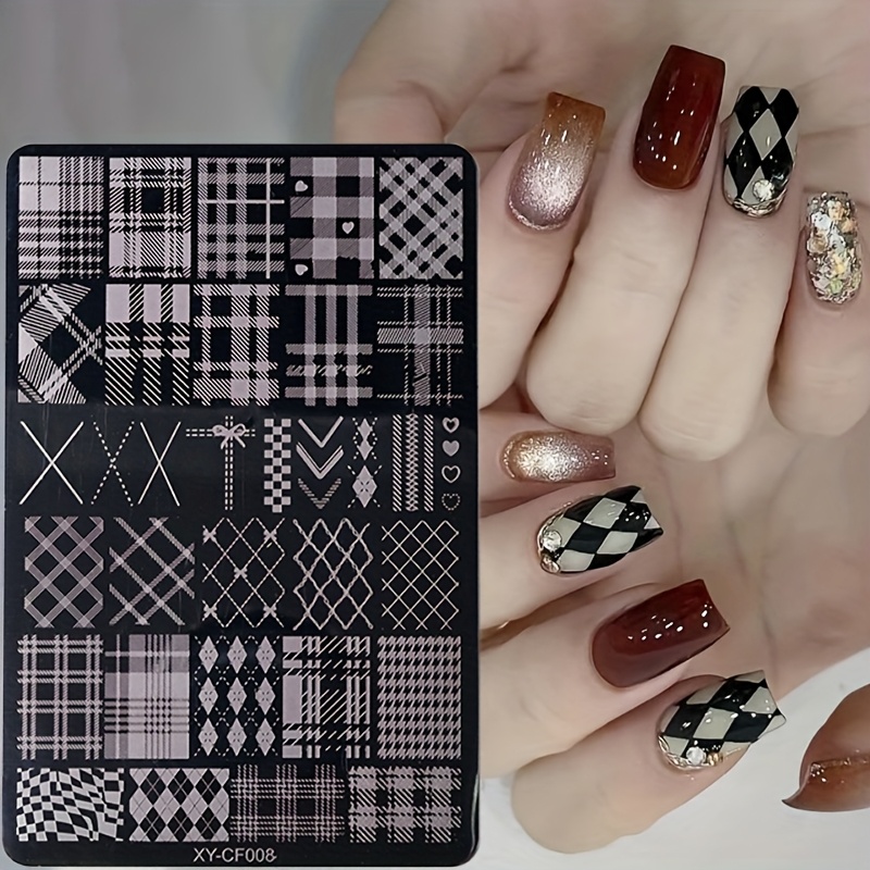 KADS Nagelstempelplatte Mondfisch – Edelstahl-Schablone Für DIY-Nageldesign, Inkl. Anleitung