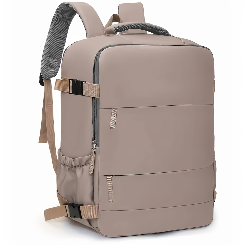 TEMU Travel Carry-on Backpack Business Out-of-town Luggage Bag Solid Color Casual Large Capacity Travel Double Shoulder Bag Teenager's Laptop Bag