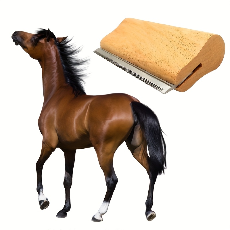 Equine Mane & Tail Comb - Gentle Detangling Brush For Horses & Long-Haired Dogs (Gray, 9")