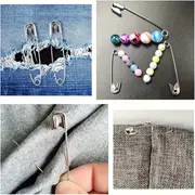 a pack of 260 silvery nickel plated steel safety pins in 5 different sizes with suitable for clothing sewing and crafts details 5