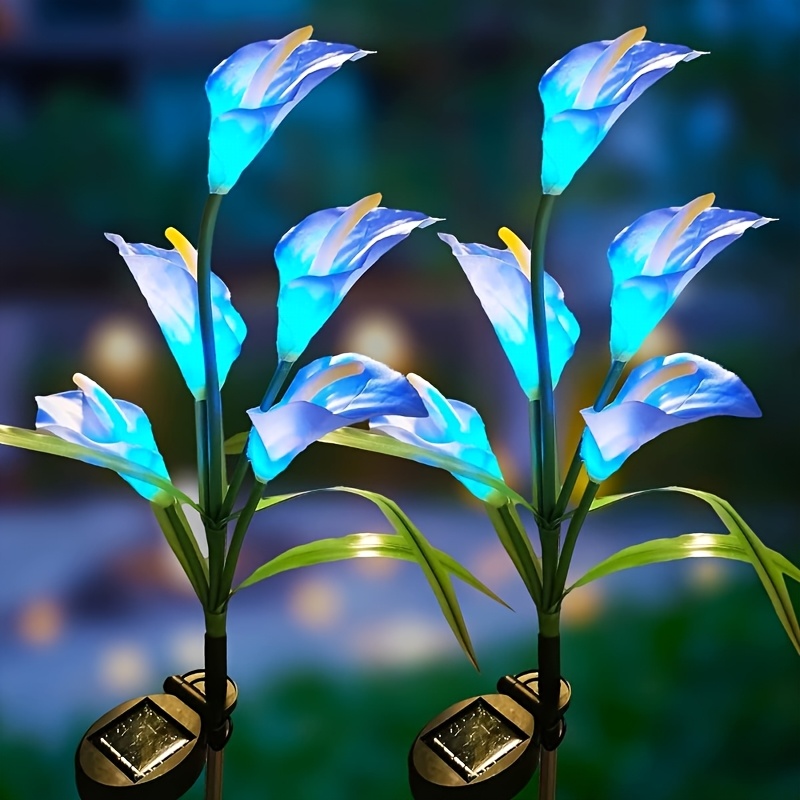 

1pc Christmas Solar Flowers Lights, Outdoor, 5 Horseshoe Lotus Flowers, Landscape Decoration, Holiday Decoration, Christmas Gift