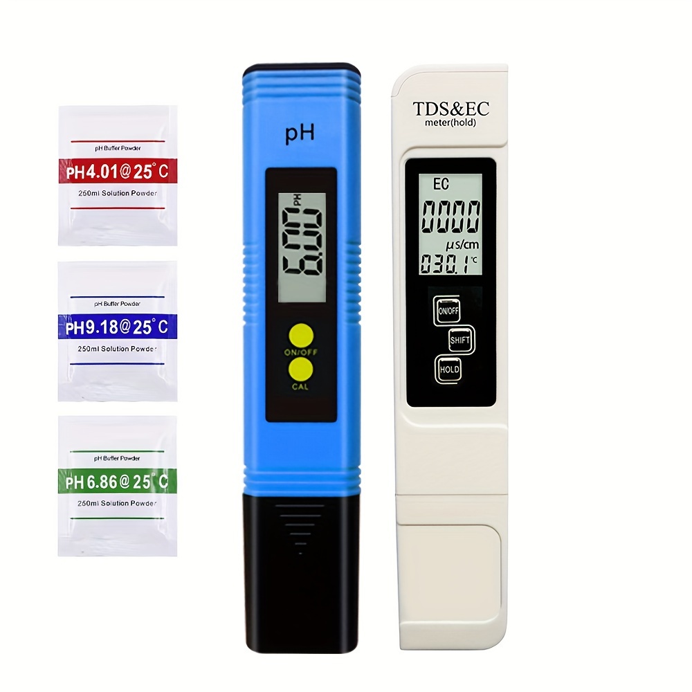 2pcs water quality testing kit tds water quality testing pen ph pen acidity meter ec ph meter tester ph test pen non food contact