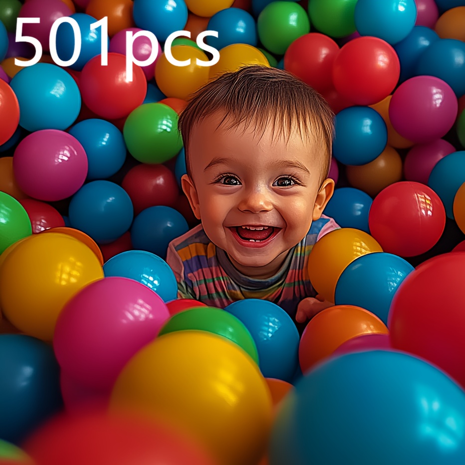 501pcs Crush-Proof Plastic Ball Pit Balls for Kids