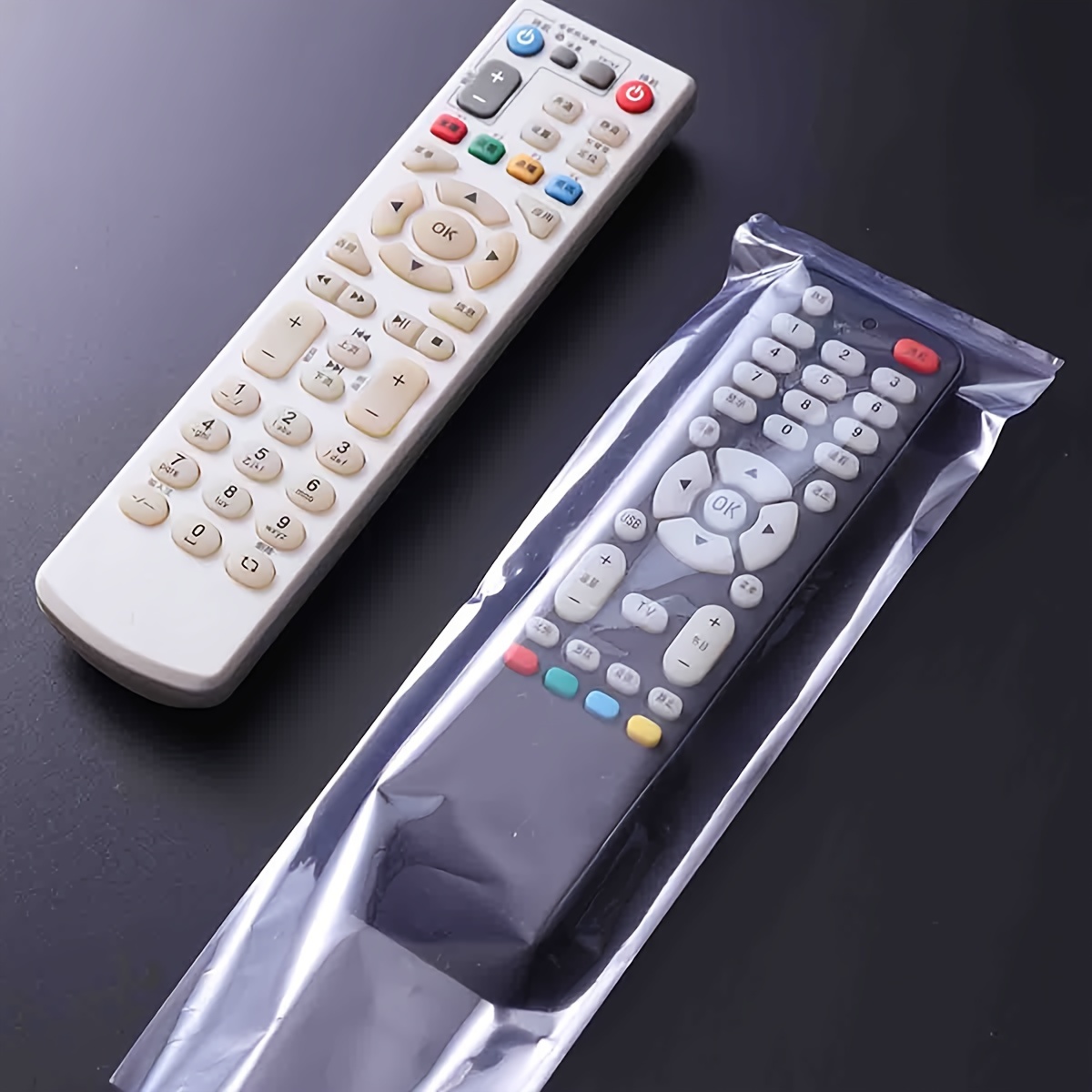 

50pcs Pvc Clear Heat Shrink Protective Film For Video Tv Air Condition Remote Control Dustproof Cover Waterproof Protective Case