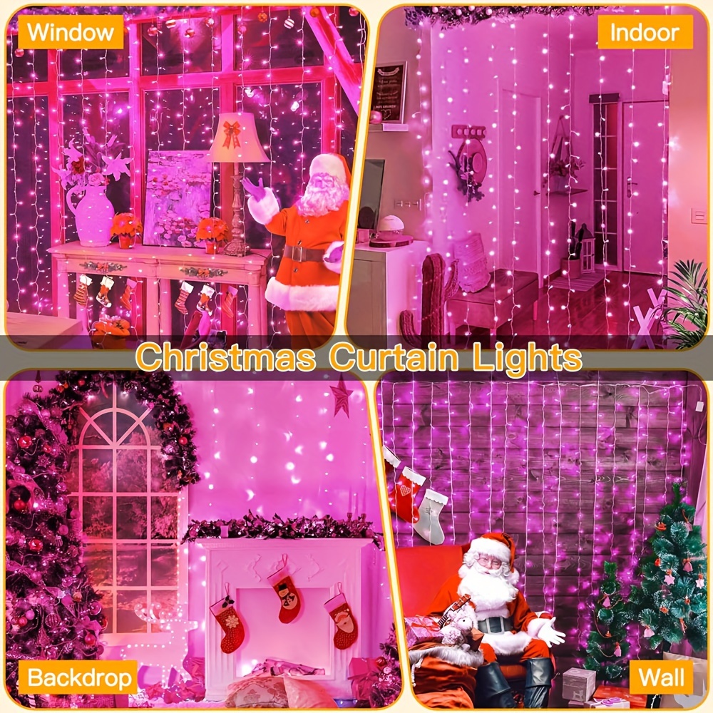 Tcamp Guirlande Lumineuse De Sapin De Noël 105 Pieds 300 LED Extérieur Intérieur Avec Prise Bout à Bout, 8 Modes étanche Certifiée UL Guirlande Féerique Pour Noël Mariage Vacances (blanc Chaud