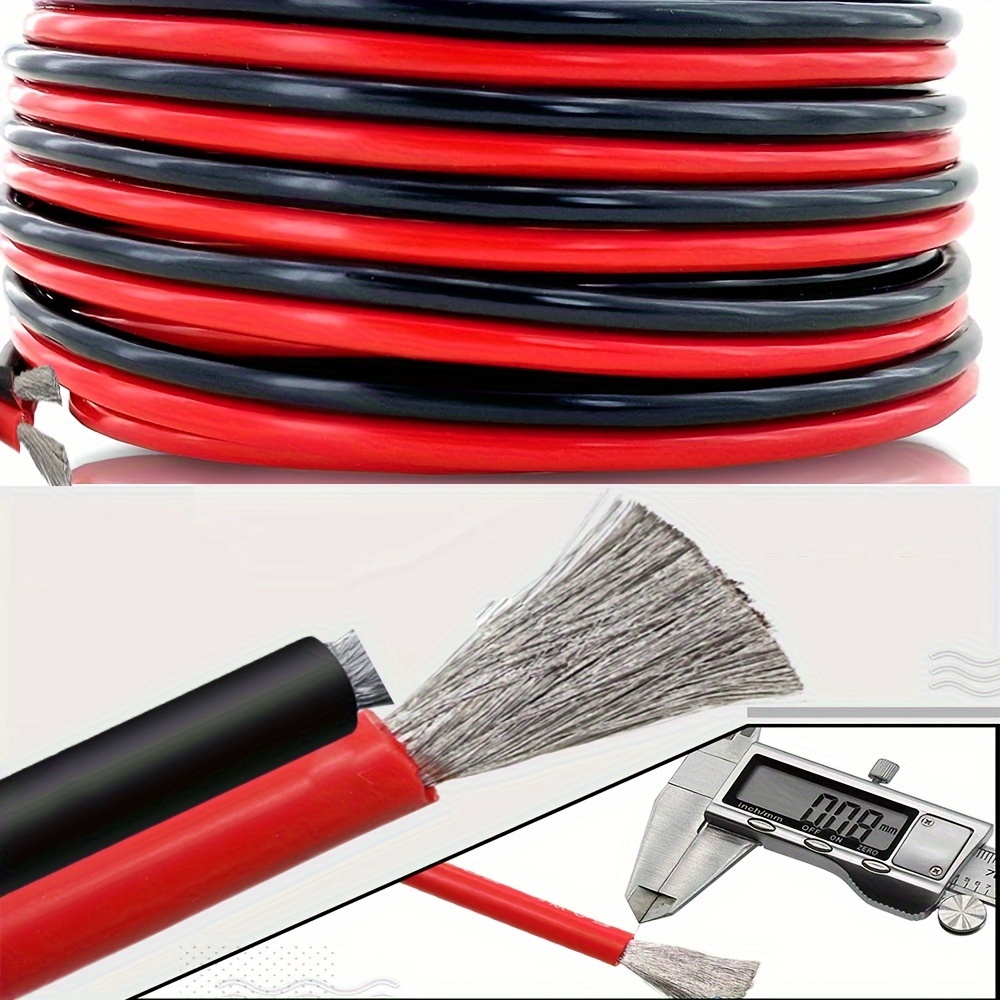  10AWG Solar Extension Cable 10 Feet, 10 Gauge Solar Panel Cables  10FT for Solar Systems, Car, RVs, and Boats, Tinned Copper PV Wire Ends  with Solar Connector (Red & Black) 