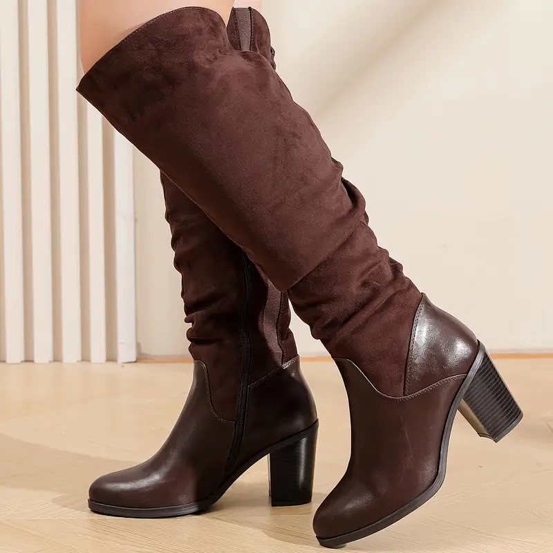 womens extra wide calf knee high boots wide width slouchy - Temu womens extra wide calf knee high boots wide width slouchy - Temu
