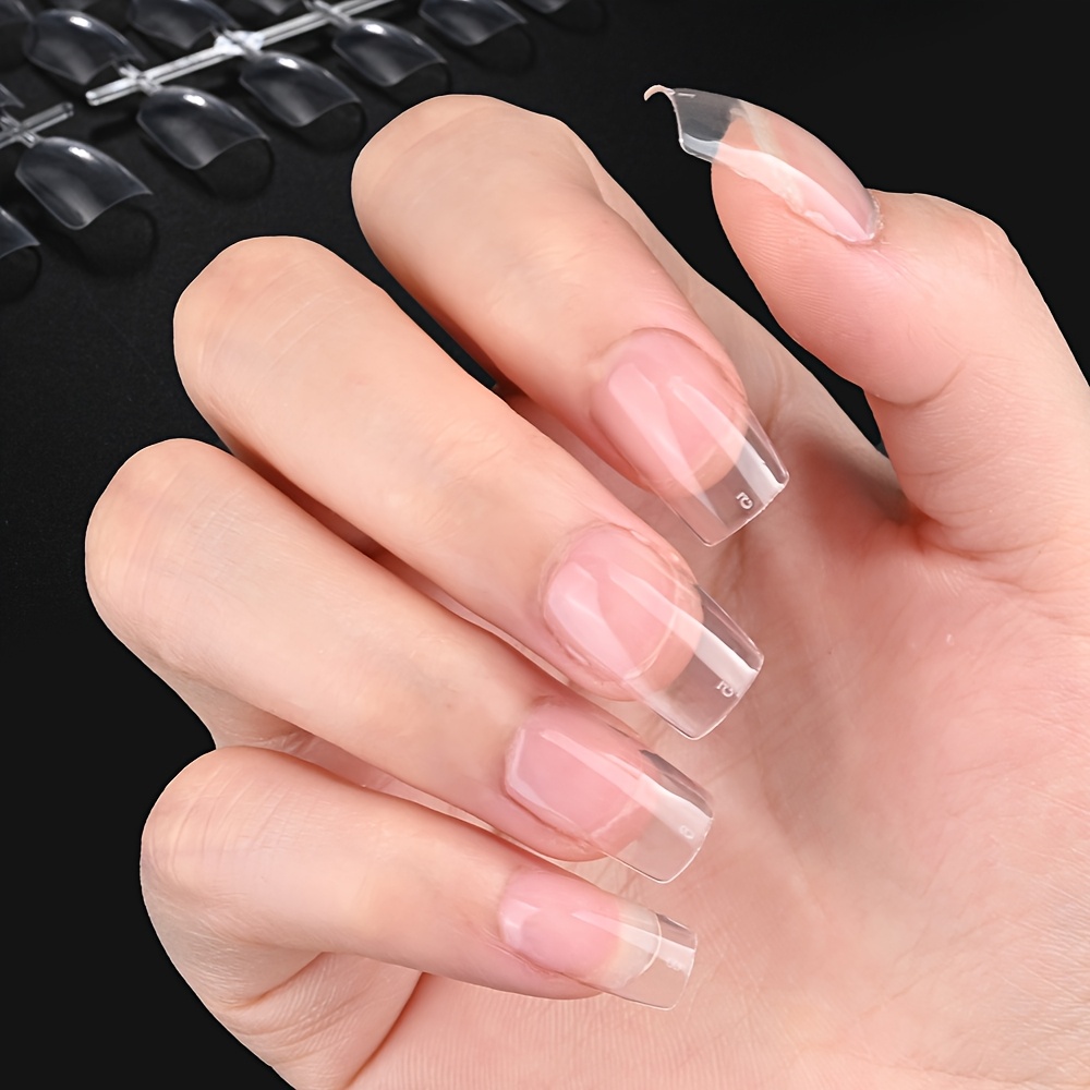 240 Stück Nageltips Transparent – Full Cover Soft Gel Tips In 12 Größen, Kurzer Sarg