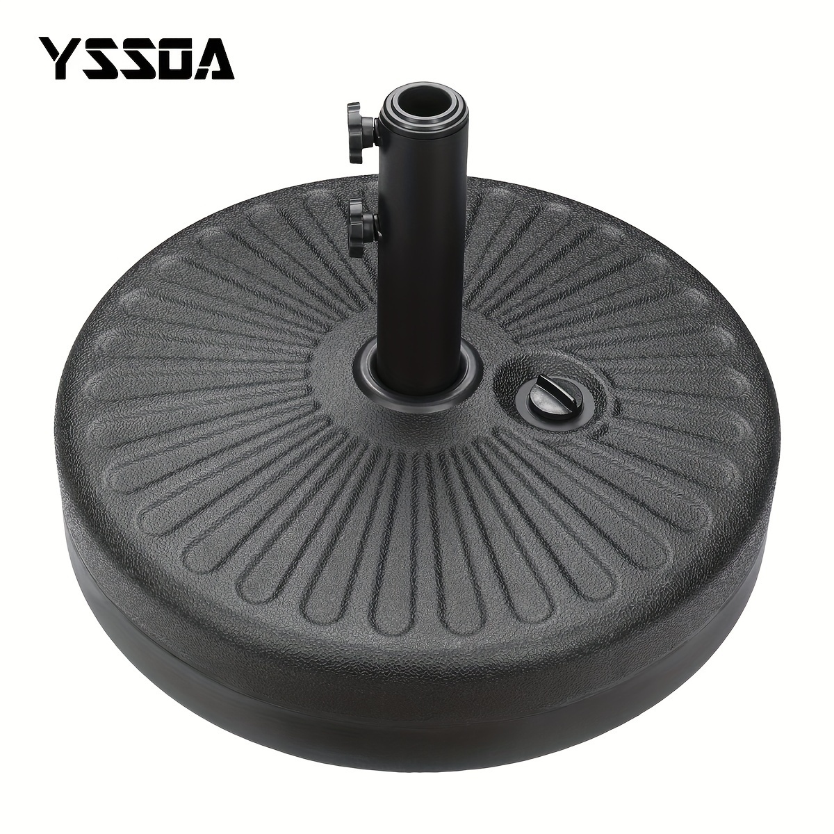 

Yssoa 20" Heavy Duty Patio Market Umbrella Base Stand With Steel Holder Water Filled For Outdoor, Lawn, Garden, Round