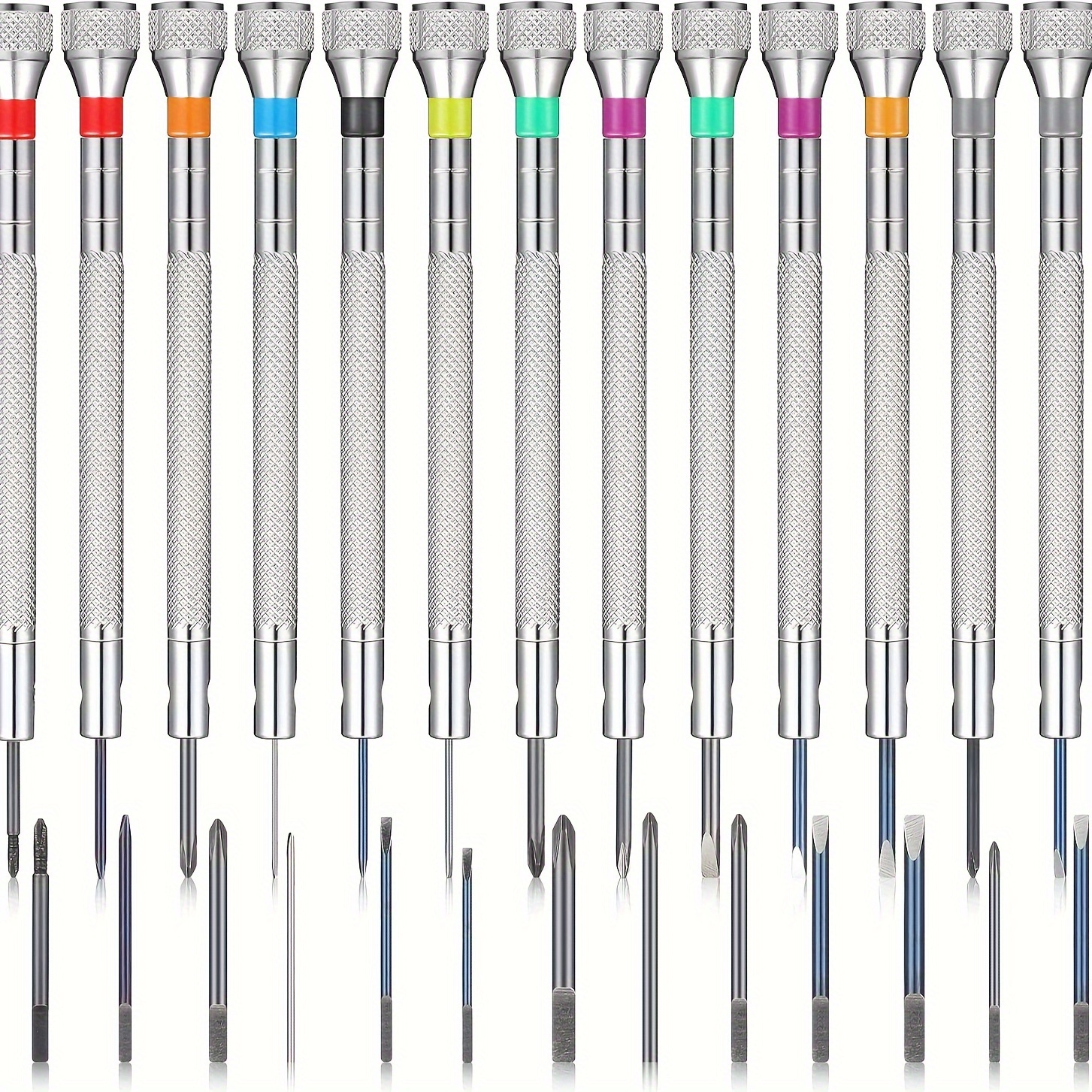 Image of 13pcs Watch Screwdriver Set Small Screwdriver Kit 0.6-2mm With Replace Watch Flathead Repair For Watch Eyeglasses Jewelry Work Electronics Repair