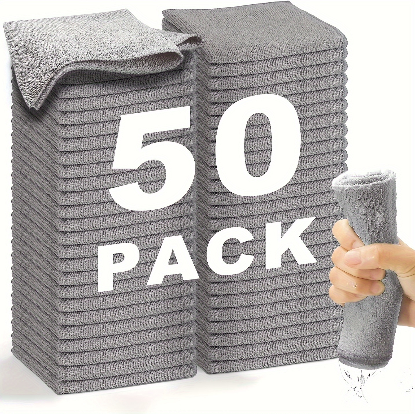 

Ultra-soft, Absorbent Microfiber Cleaning Cloths - Lint-free, Reusable & Washable For Home Use
