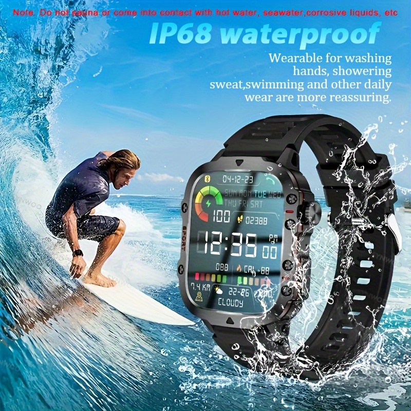 Full Touch Screen Smart Watch Ip68 5atm Waterproof Sports - Temu