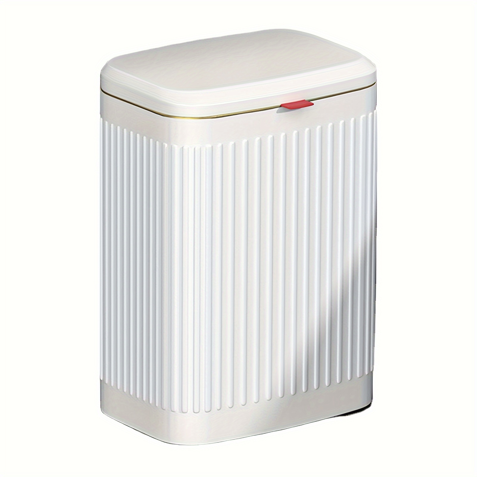 TEMU Kitchen Waste Bin With Lid, 8l Stainless Steel Hanging Bin For Hanging On Drawers And Cabinet Doors, Wall Mounted Compost Bin