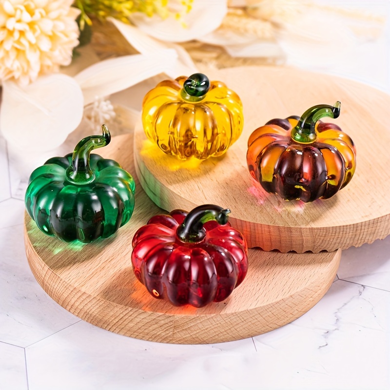 

Jxmyba Handcrafted Glass Pumpkin Ornament, 1pc Collectible Figurine, Home Decor Accent, Ideal Party Favor, Creative Gift For Home And Birthday Celebrations