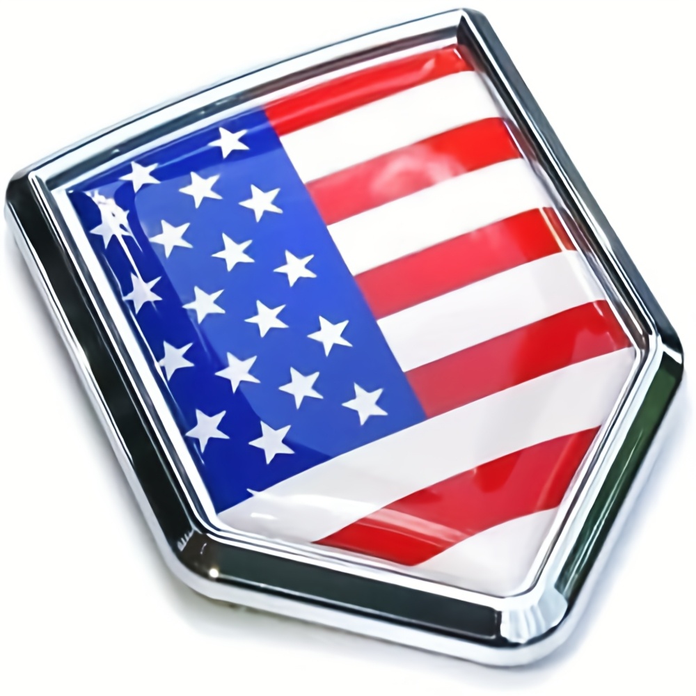 Usa Flag Car Motorcycle Chrome Emblem Badge Decal 3d Auto Bumper Sticker Shape By Car Chromr Decals