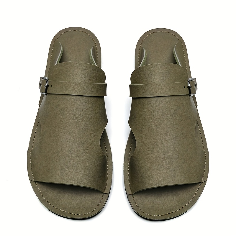 mens summer slide sandals breathable   cover   with   sole adjustable   strap round toe design for casual outdoor pool and summer wear strappy sandals Product details 6