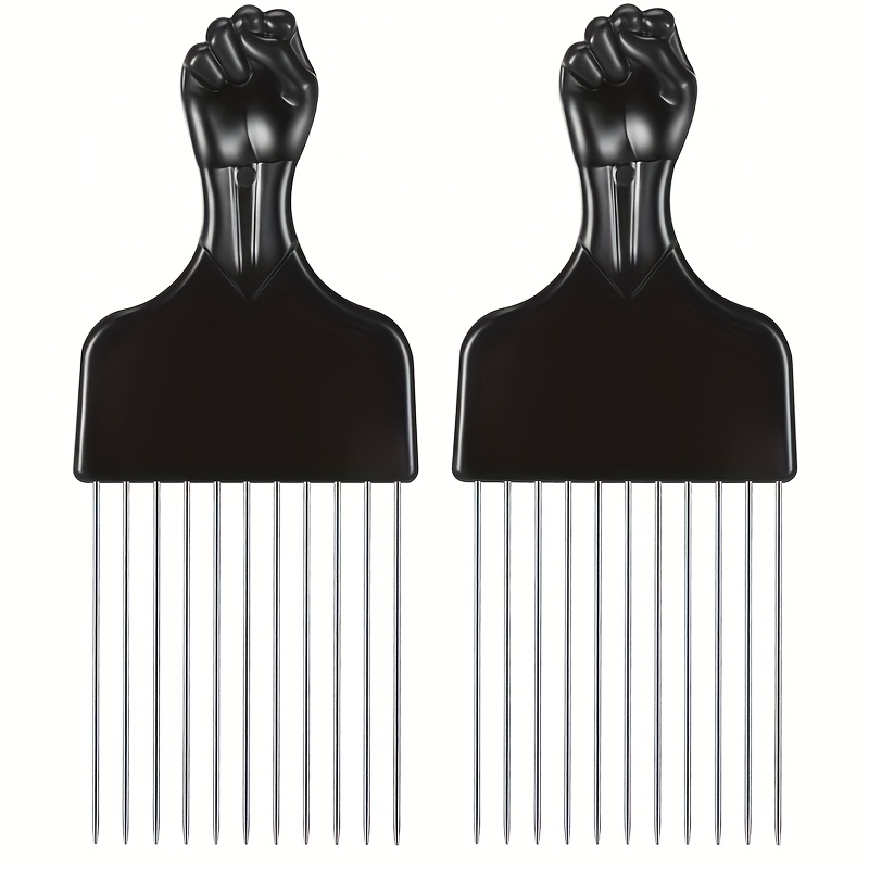 E-shop 2er-Set schwarze Haarkämme, geeignet für lockiges, dickes, verwickeltes Haar, Männer und Frauen, Friseursalon-Styling-Tools