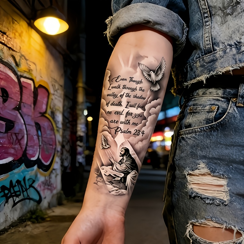  presence   cross temporary tattoo long lasting 1 2 weeks   removable festivals   body art creative   detailed artwork   ink suitable for christmas and gifts