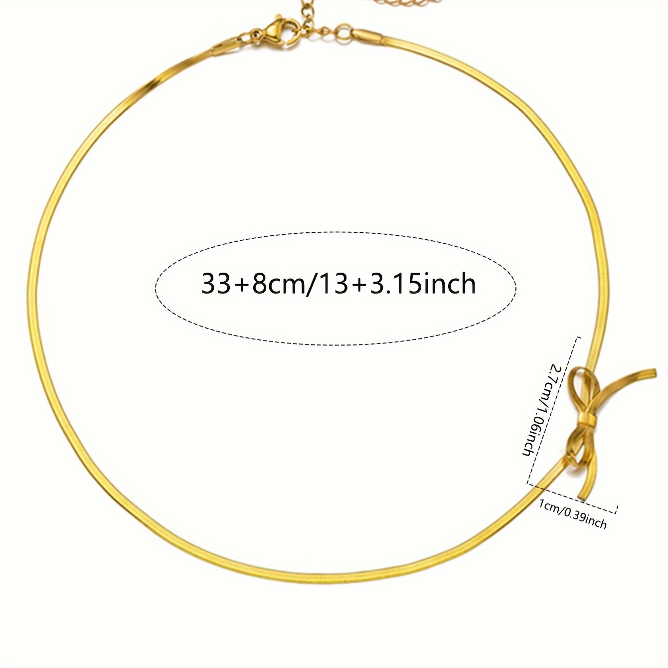 edelstahl-choker-halskette für damen von   - elegante flache schlangenketten-halskette mit schleifenanhänger, sexy und im urlaubsstil, vielseitig für den täglichen gebrauch und partys, ganzjahres-accessoire
