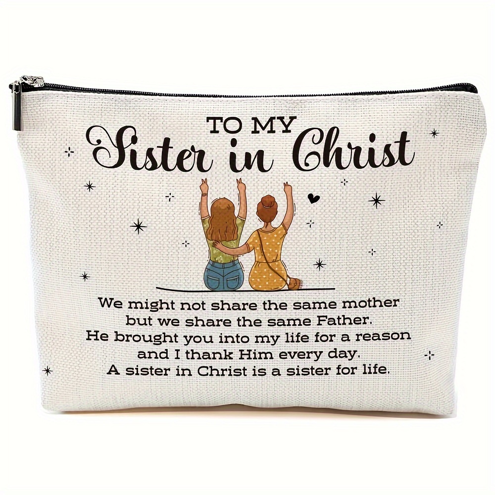 

Sister Inspirational Makeup Bag - Christian For Women, Bff, , | Polyester