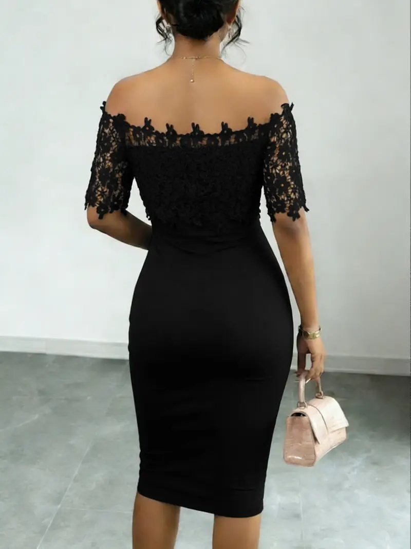 lace one shoulder bodycon dress Juliet Midi Dress