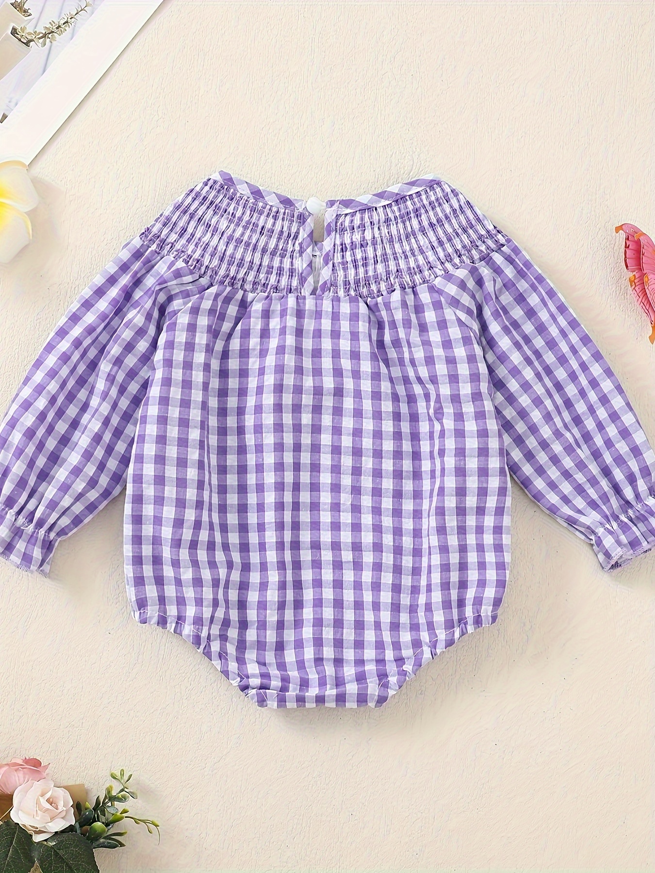 baby girl's adorable pink white gingham long Temu Pakistan