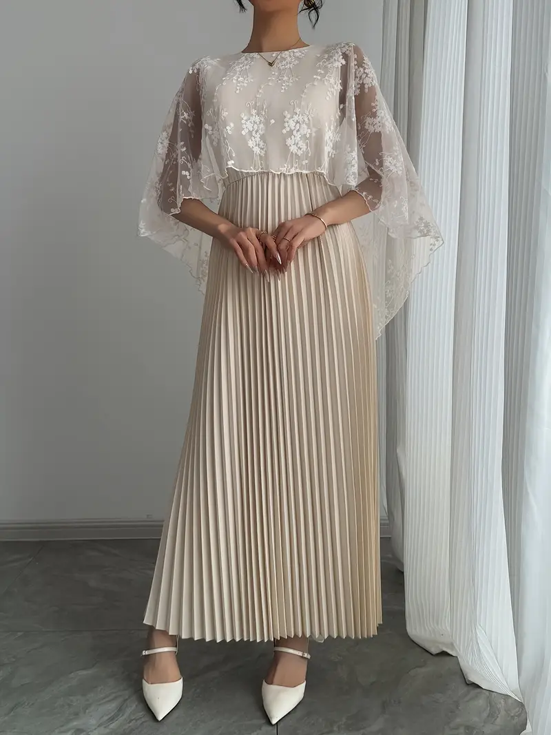 womens elegant romantic pleated dress date fashion sweet Product details 5