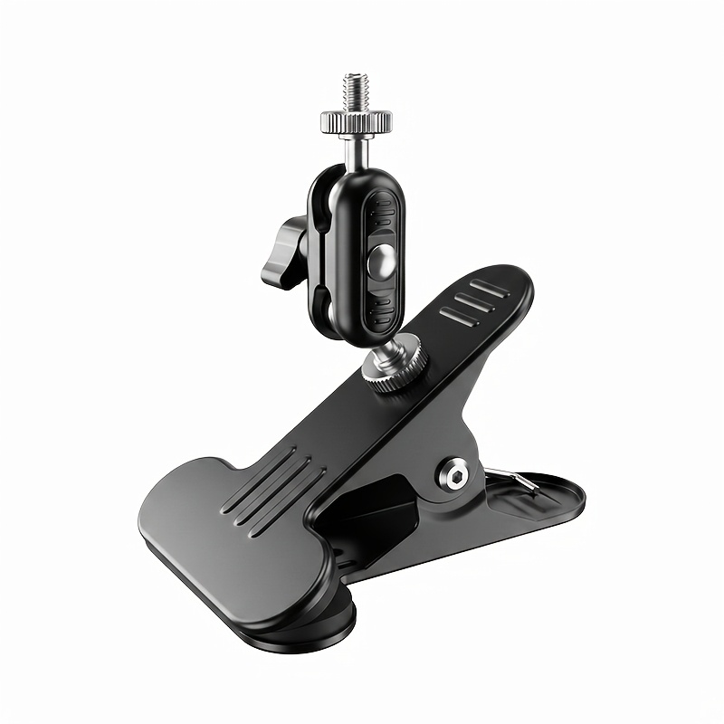 TEMU Heavy-duty Super Clamp Mounting Bracket, 360° Dual Ball Head, 1/4-inch Threaded Interface. Suitable For Desktops, Table Edges, Round Tubes, And