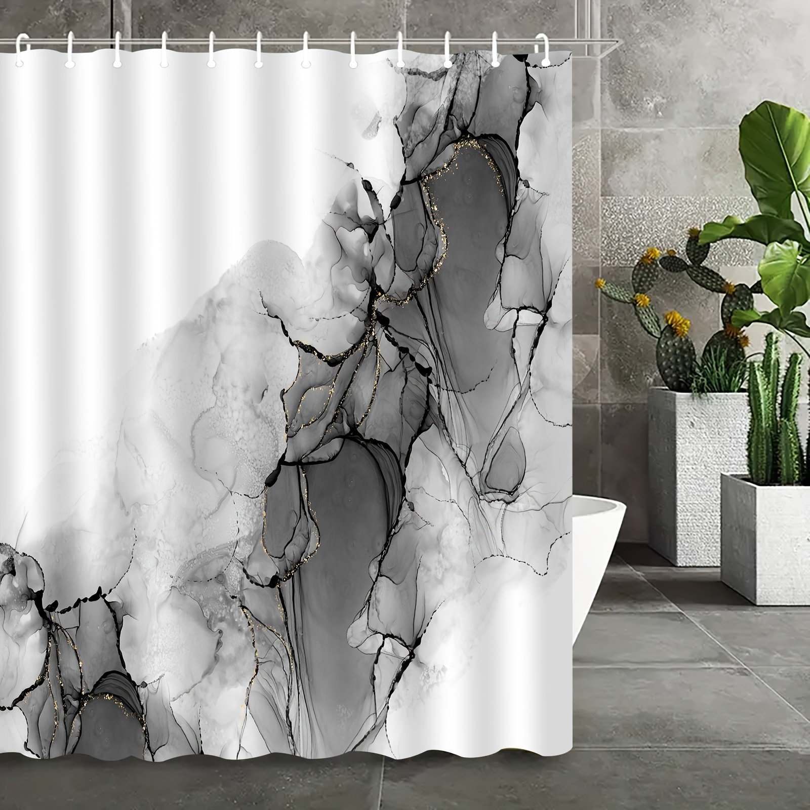 

1pc Pattern , Suitable For Bathroom Decoration, , -mildew, 12 , Bathtub , Bathroom , Decoration, Washed, Bathroom Decoration